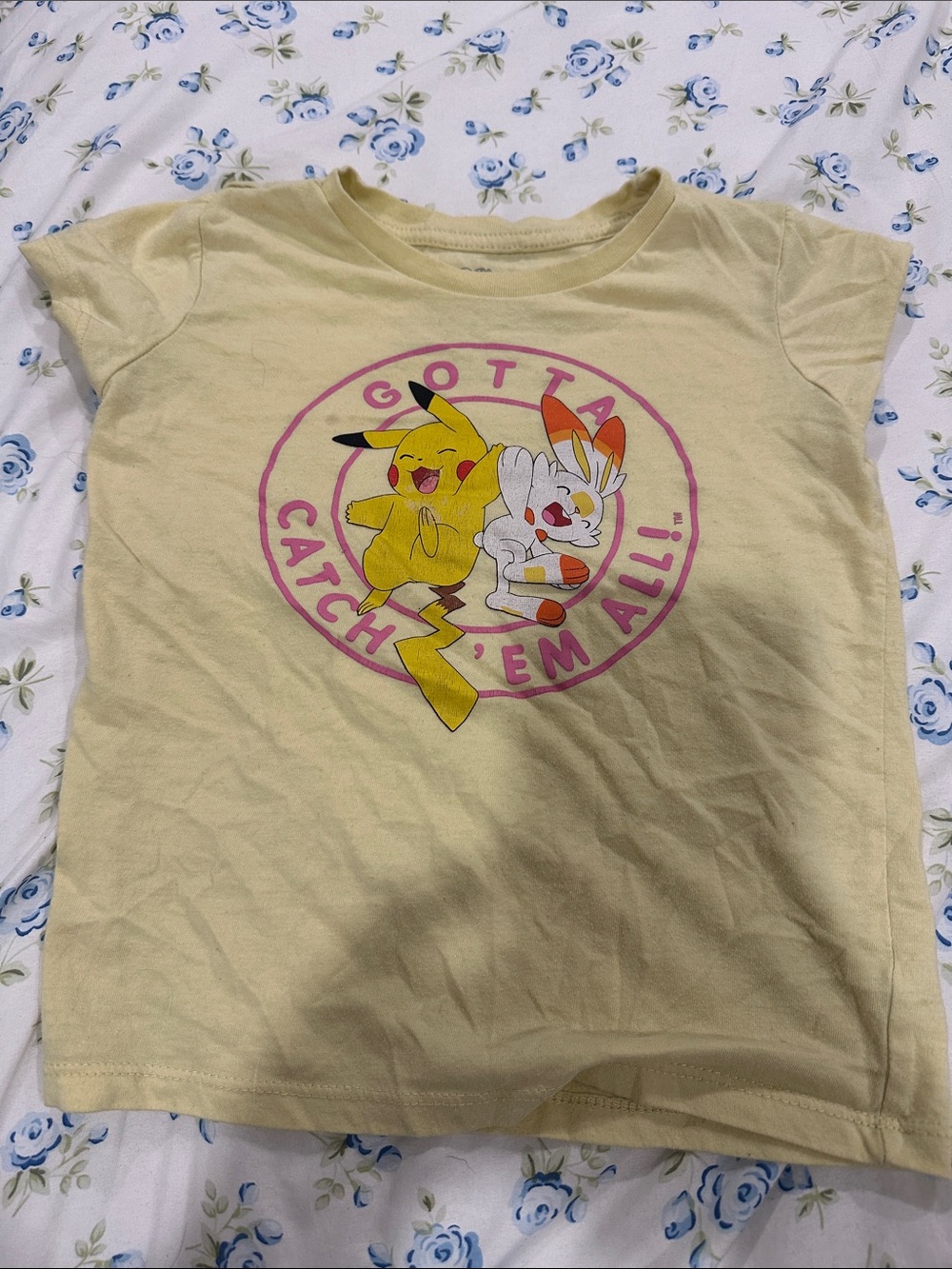 Kids Yellow Pokémon Graphic Tee - 'Gotta Catch 'Em All'